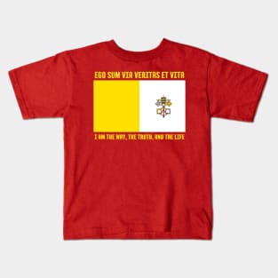 Vatican City Flag Motto Kids T-Shirt